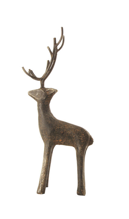 Cast Iron Standing Deer Figurine