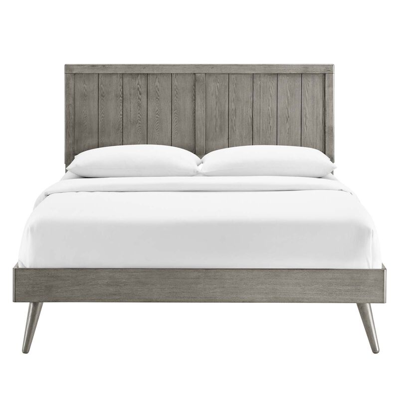 Modway - Alana King Wood Platform Bed with Splayed Legs image number 3