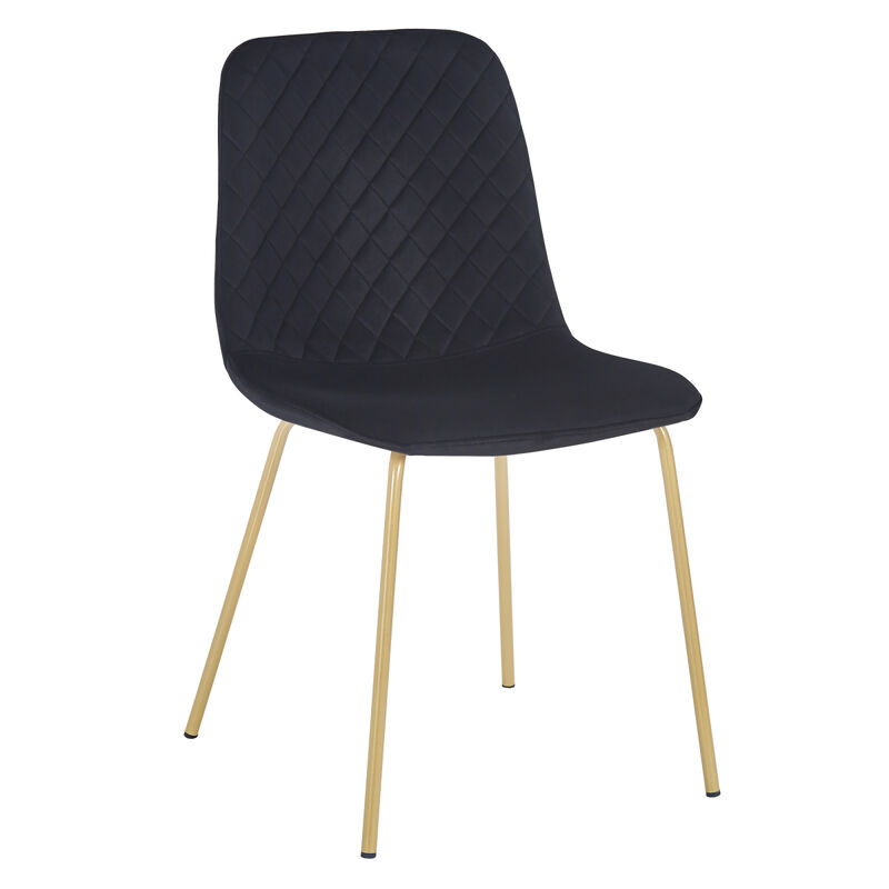 Dining chair set of 4 PCS（BLACK）, Modern style, technology, Suitable for restaurants, cafes, taverns, offices, living rooms, reception rooms.Simple structure, easy installation.