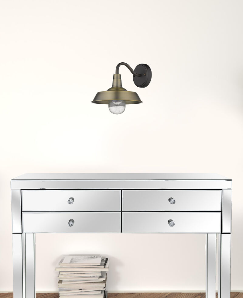 Hivvago Brushed Gold Shallow Plate Shape Wall Light