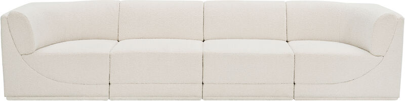 Meridian Furniture Ollie Cream Boucle Fabric Modular Sofa image number 4
