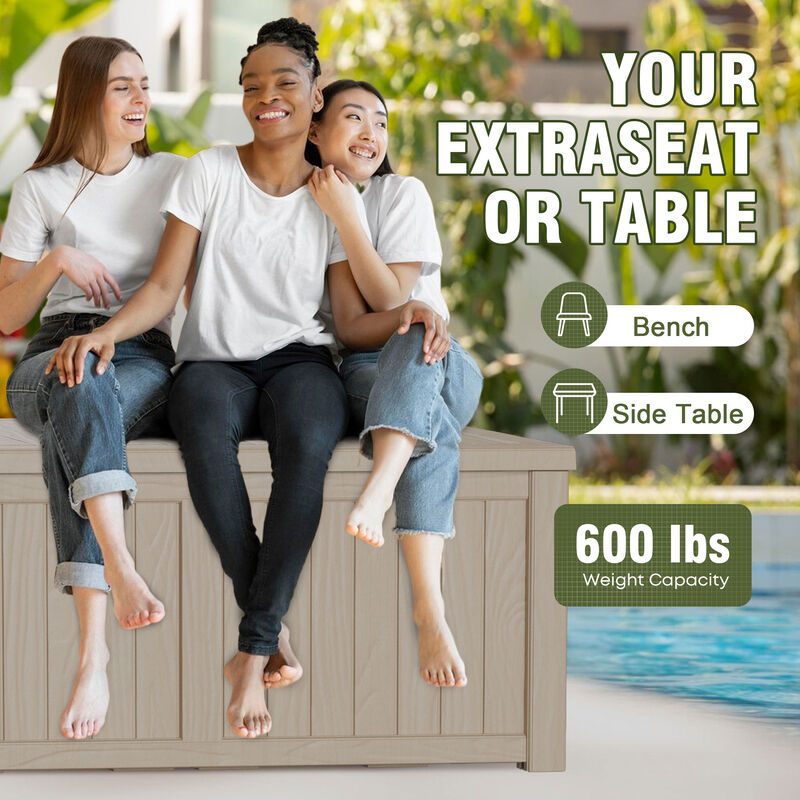 Mondawe 120 Gallon Resin Outdoor Storage Deck Box