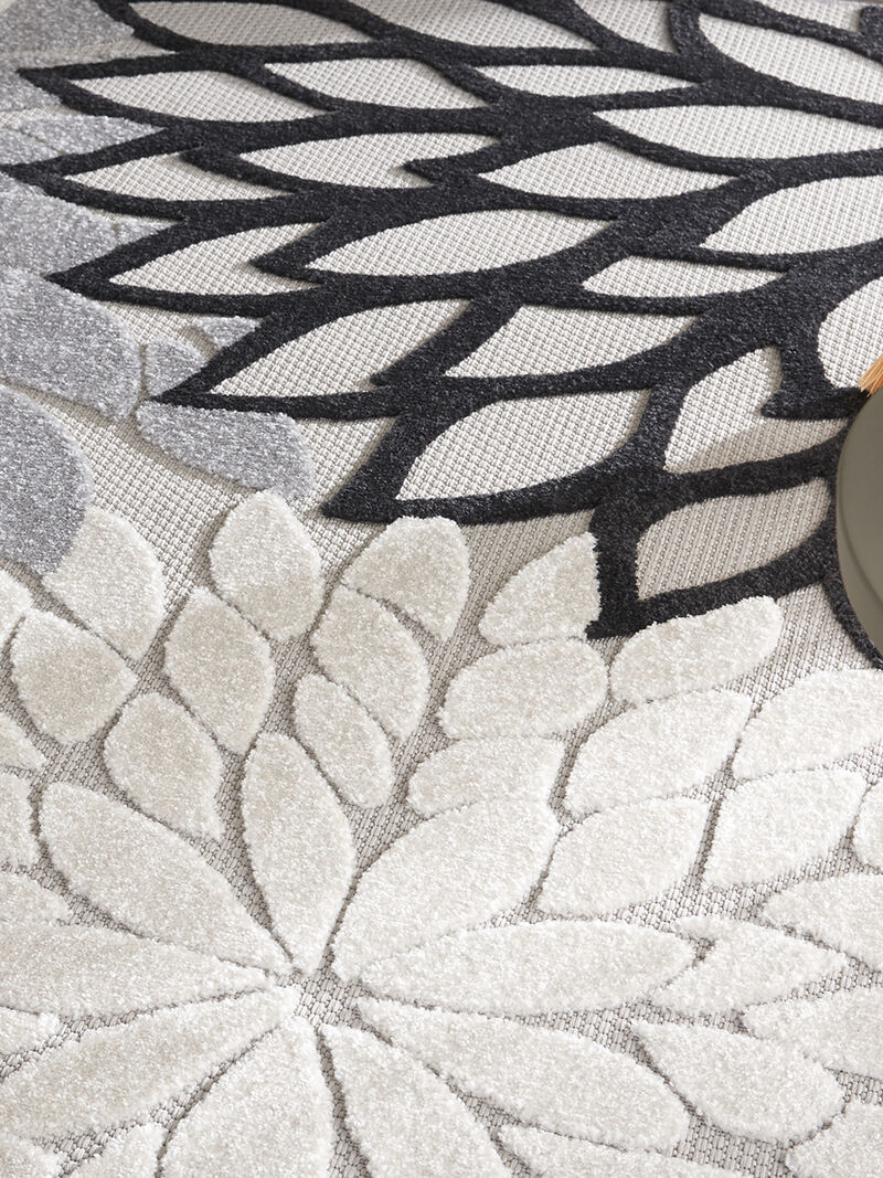 Aloha ALH05 Black/White 6' x 9' Rug