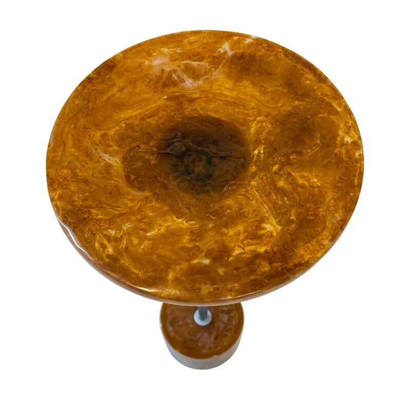 Carolina Chair & Table Amber Glow Pedestal Table - Nickel