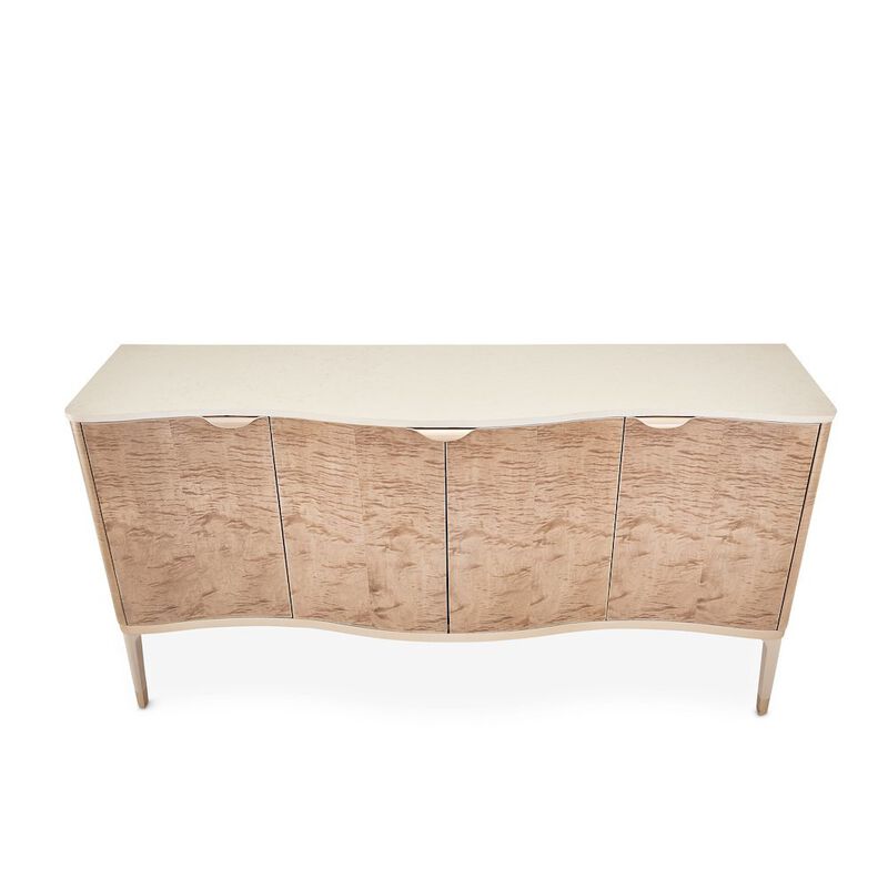 Starlight Canyon Home Elegant Blush Sideboard Buffet Cabinet with Storage and Bar Cabinet Use image number 4