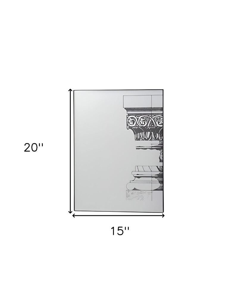 HomeRoots Set of Six Decorative Antiqued Glass Black Metal Framed Mirror Set image number 6
