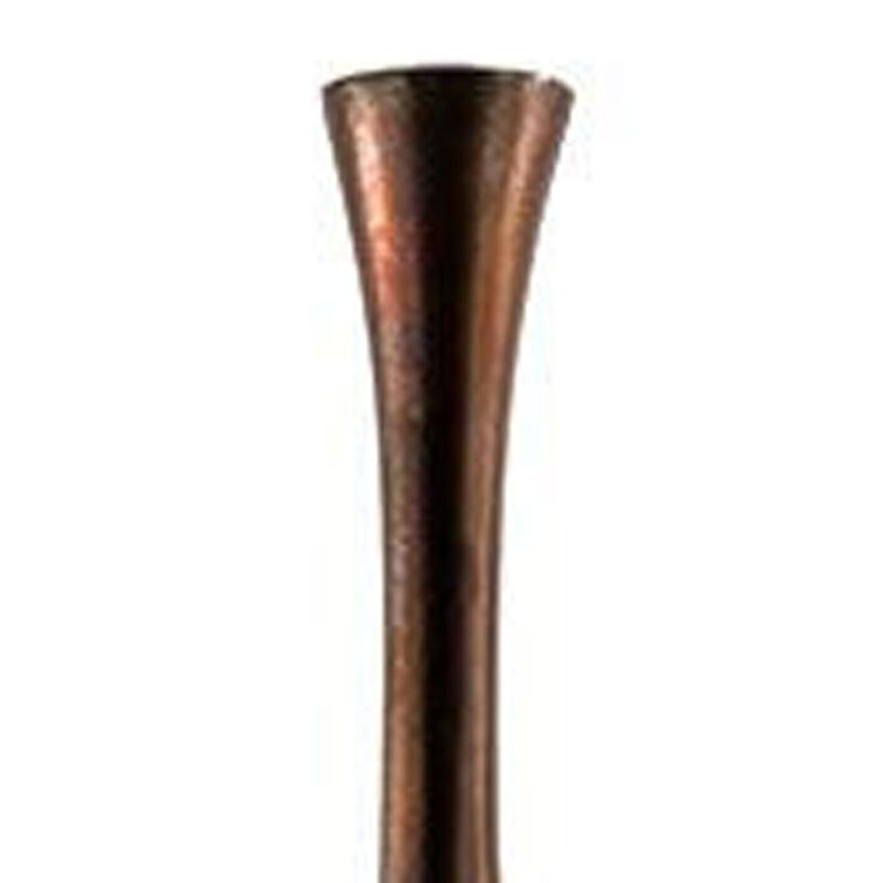 Hivvago 41 Inch Burnished Brown Aluminum Floor Vase