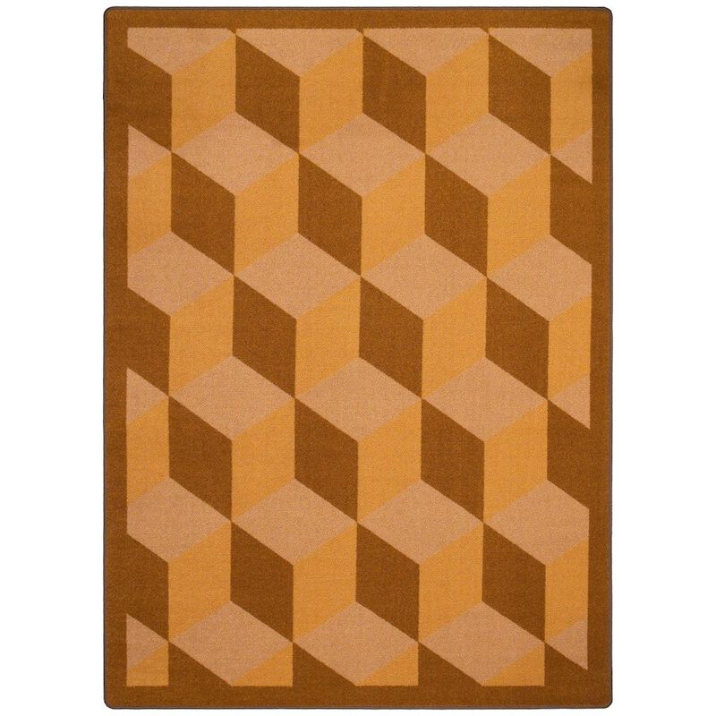 Joy Carpets Kaleidoscope Highrise 7'8 x 10'9 Area Rug in Color Wheat