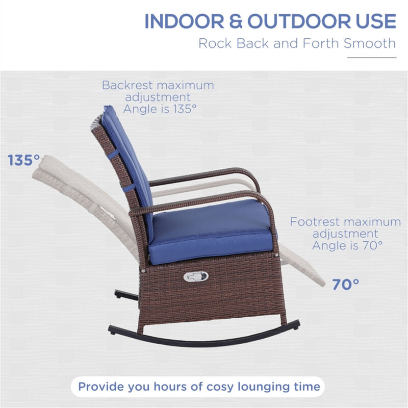 Lightweight Garden Chair / Rocking Chair &ndash; Ideal for Porch, Deck, or Outdoor Spaces image number 4