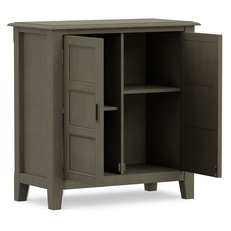 Burlington SOLID WOOD 30 inch Wide Transitional Low Storage Cabinet in Farmhouse Grey image number 4