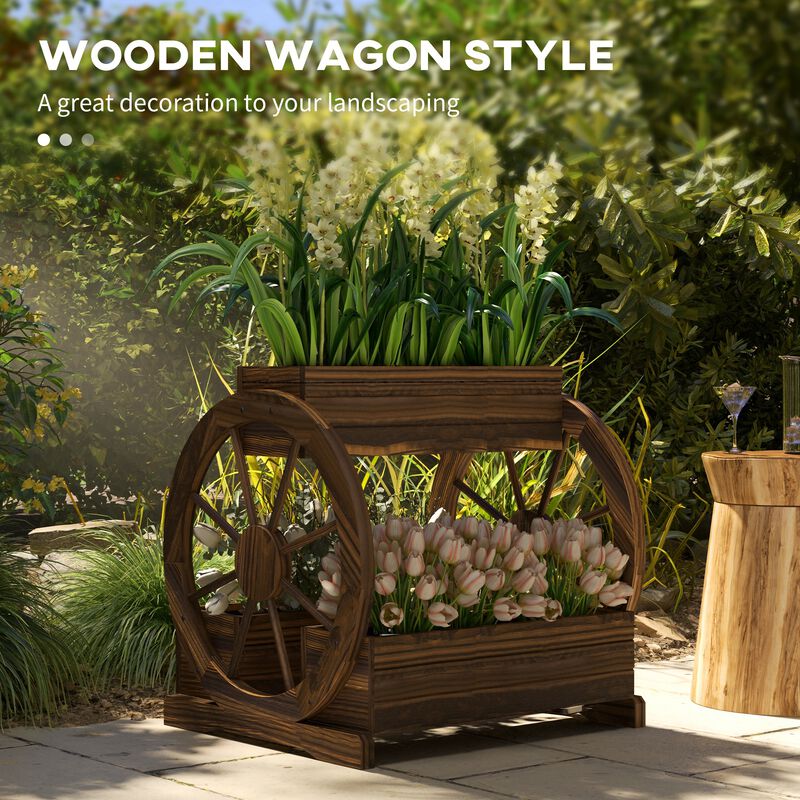 Hivvago Multi-Level Wooden Garden Planter image number 3