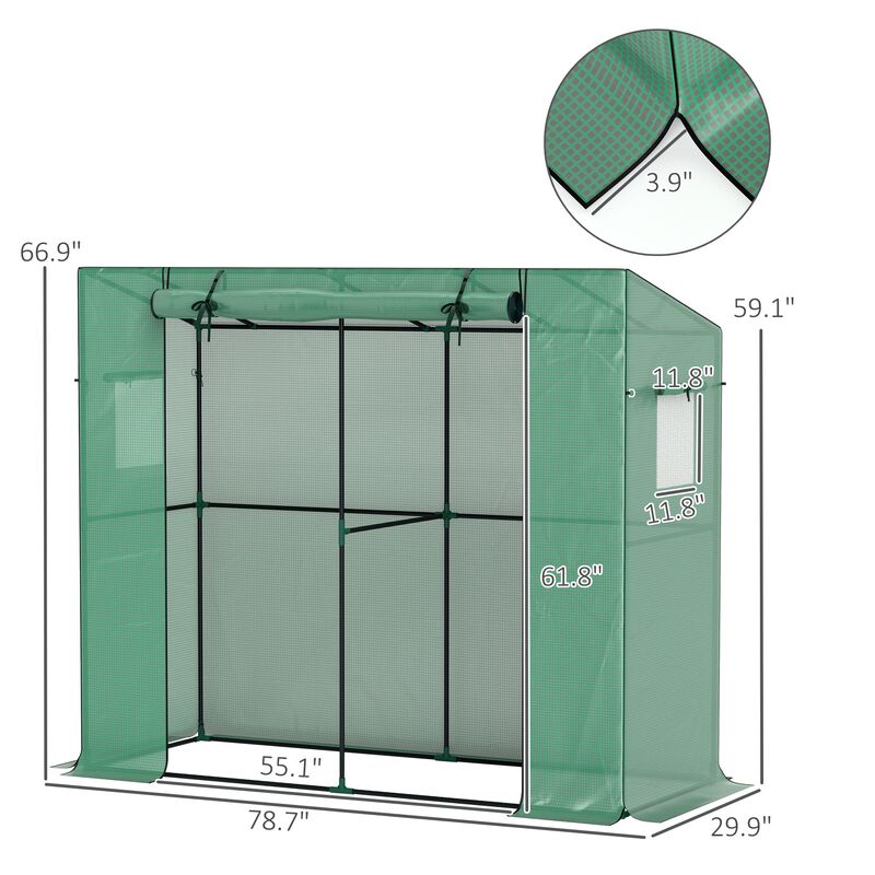Hivvago 6.6 ft Portable Outdoor Greenhouse image number 2