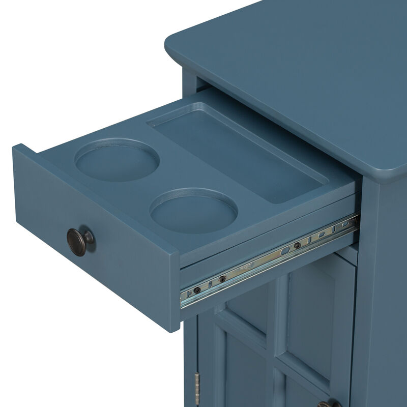 Merax Classic Multifunctional End Table with USB Ports