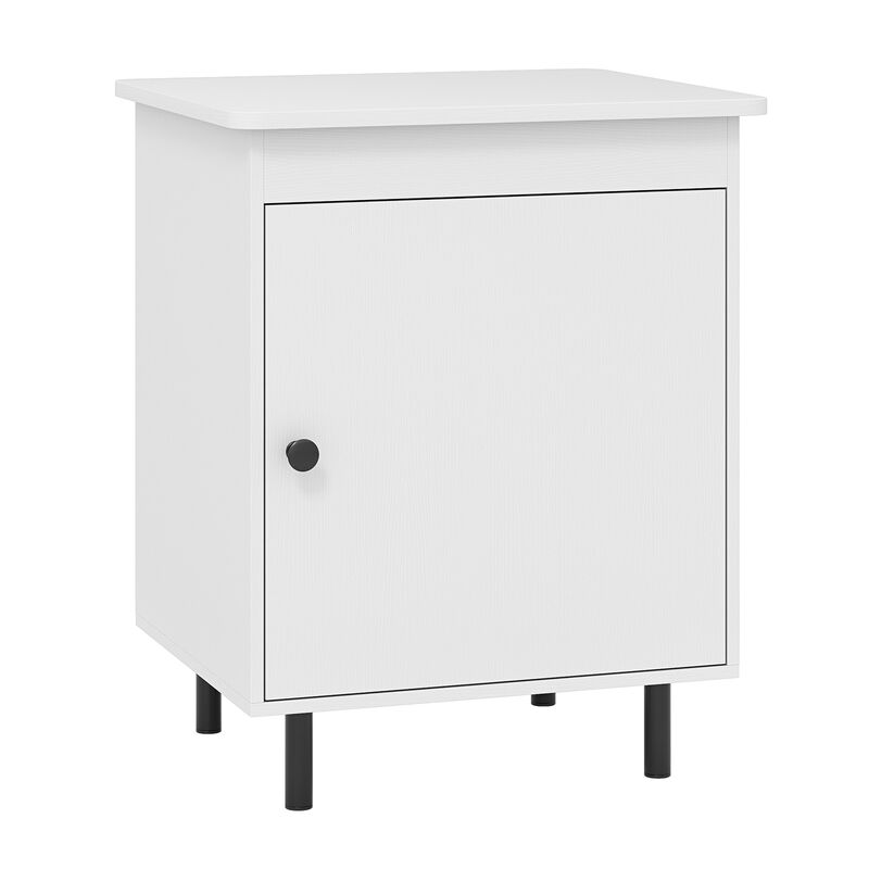 Mid-Century Modern Nightstand with Door and Storage Cabinet image number 0