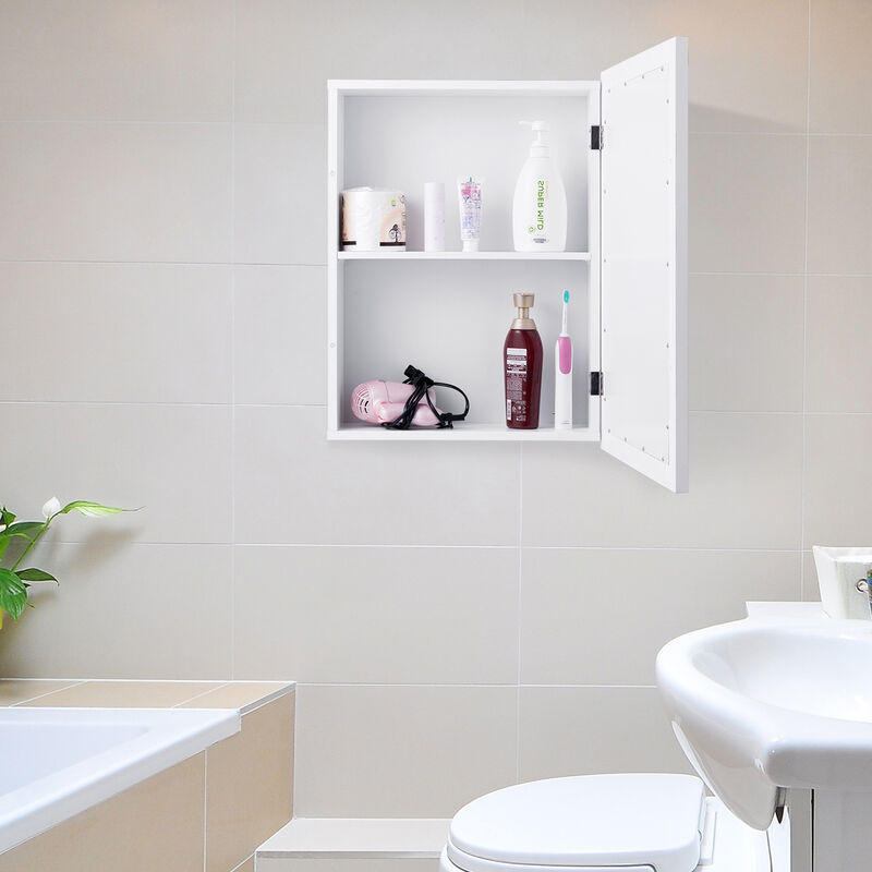 Wall Mounted Adjustable Medicine Storage Mirror Cabinet