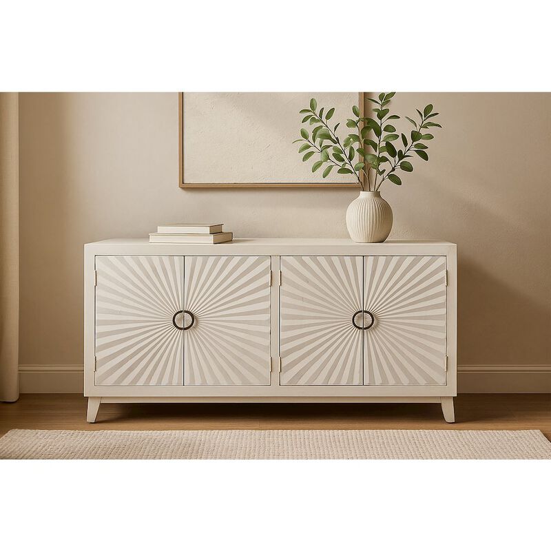 Alex Hamilton Bayside 4-Door Sideboard in Ivory