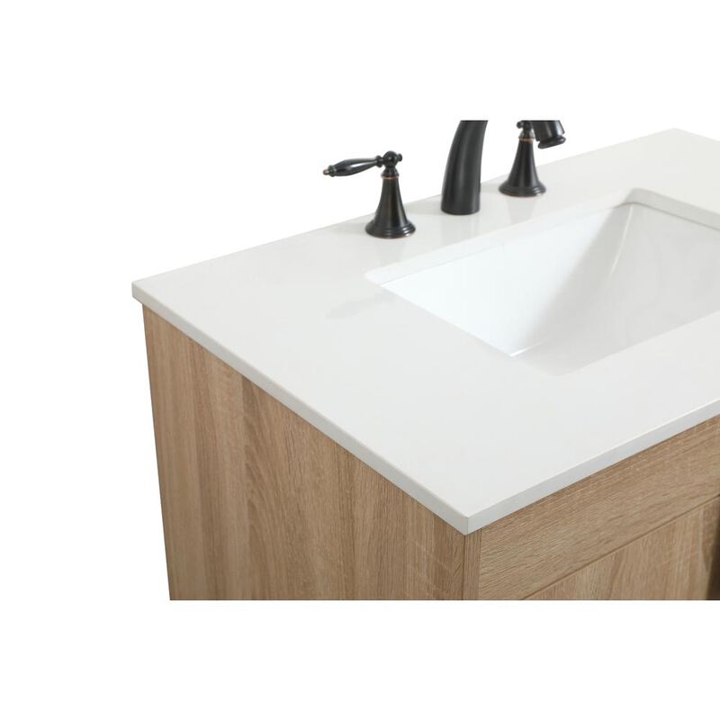 Elegant Kitchen and Bath 30 inch Single bathroom vanity in mango wood