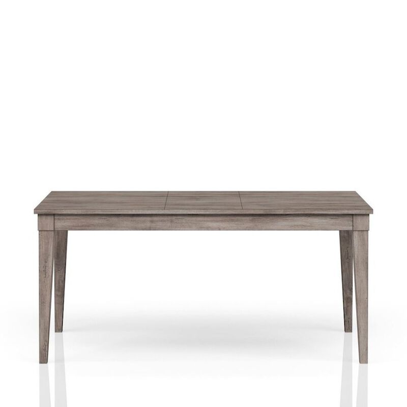 Gray Wood Dining Table with 2Drawers &ndash; Farmhouse Kitchen Table for 4 image number 3