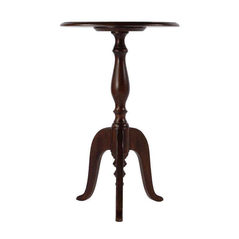 Butler Specialty Tia 18 in. W Round Wood Pedestal Side Table, Brown image number 3