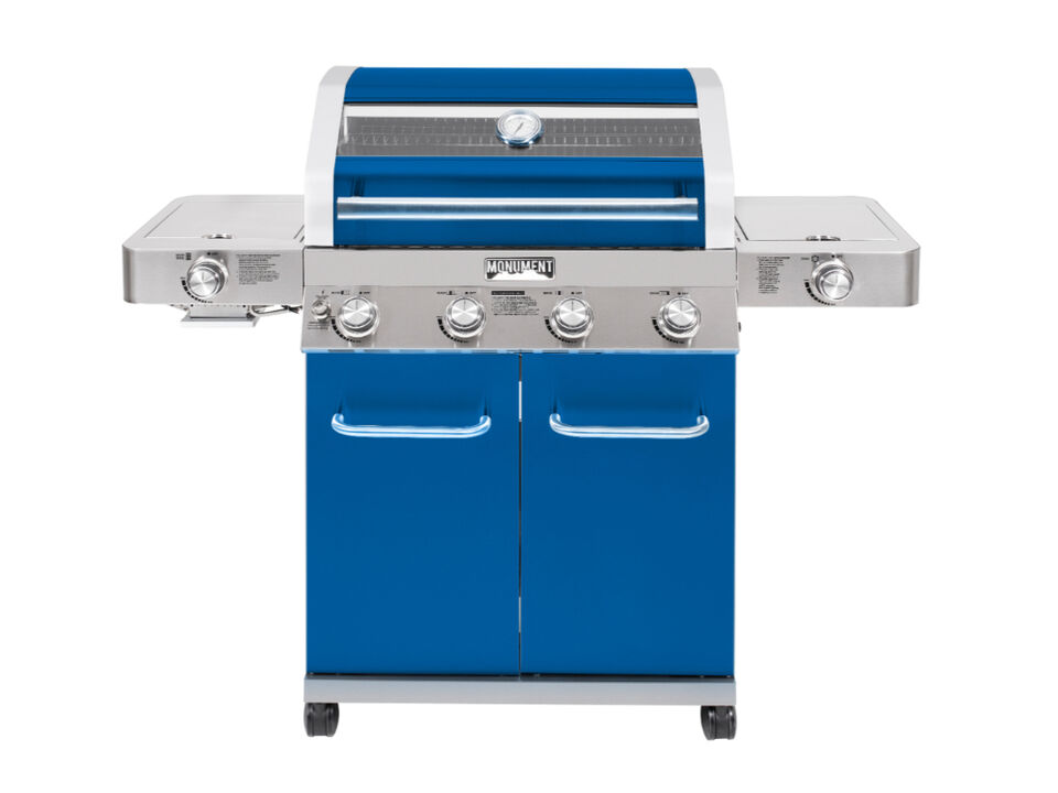 Monument Grills Classic Series | 4 Burner Stainless Steel Gas Grill With Clearview Lid