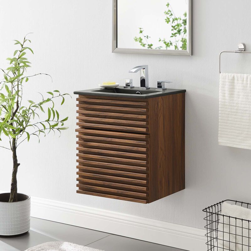 Render 18" Wall-Mount Bathroom Vanity image number 8