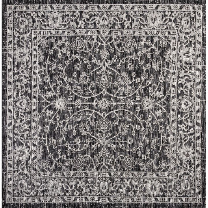 Palazzo Vine and Border Textured Weave Square Indoor/Outdoor Area Rug