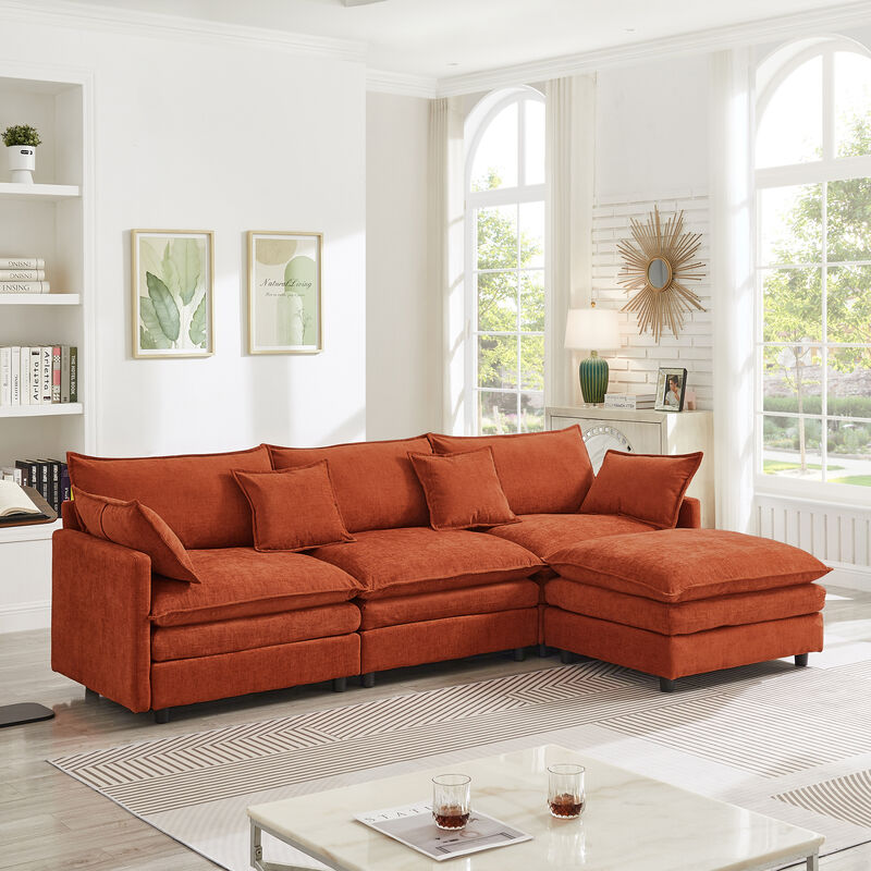 Vulwab 105" Modular Sectional Couch image number 1