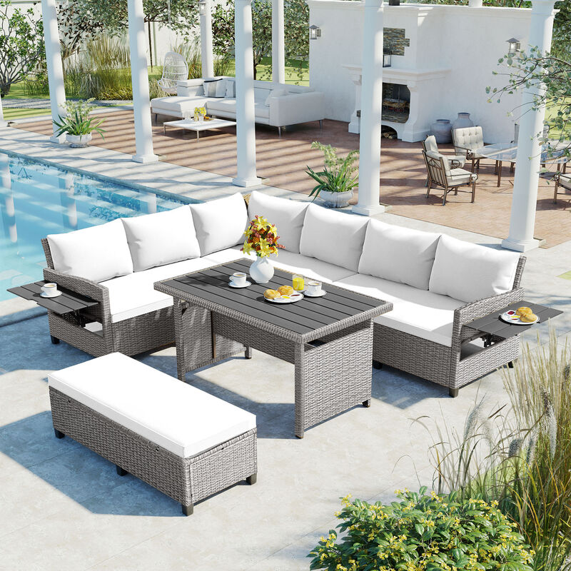 Merax 5-Piece Outdoor Patio Rattan Sofa Set