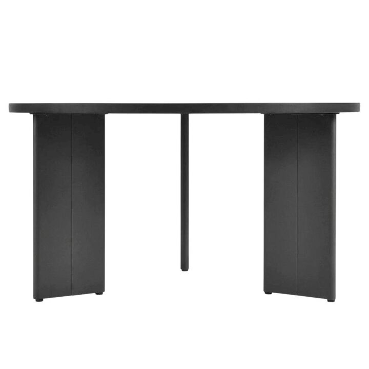 Round Aluminum Outdoor Dining Table With Sturdy Base For Patio Use