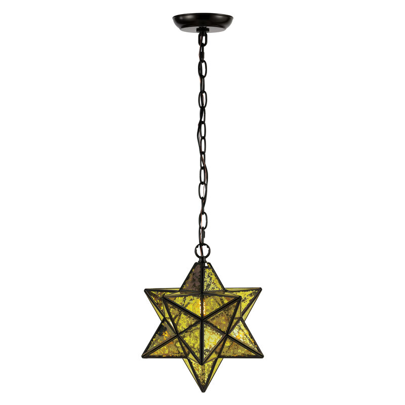Stella Moravian Star Metal/Clear Glass LED Pendant