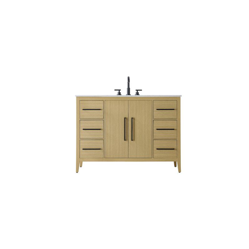Elegant Kitchen and Bath 48 Inch Single Bathroom Vanity In  Honey Brown