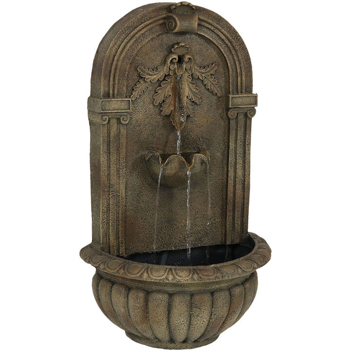 Sunnydaze 27" Florence Wall-Mounted Outdoor Water Fountain