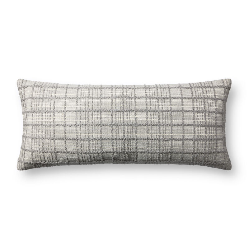 Liv PMH0064 Grey 13''x35'' Polyester Pillow by Magnolia Home by Joanna Gaines x Loloi
