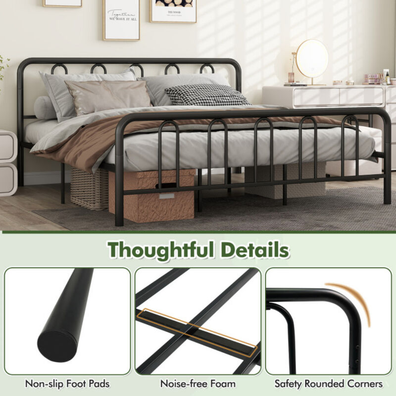 Heavy Duty Metal Bed Frame with Headboard and Footboard image number 5