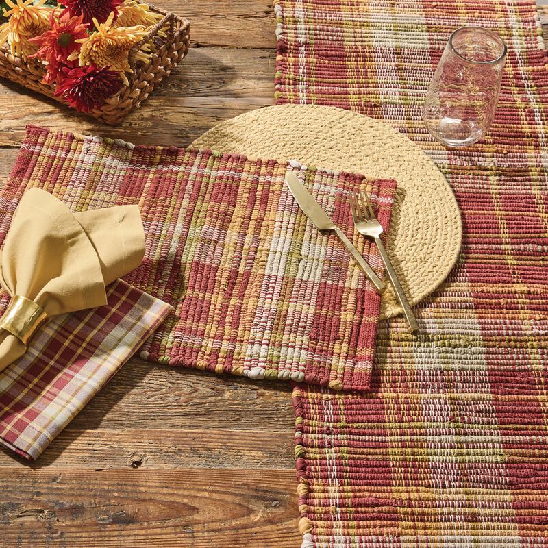Split P Plaid Table Runner image number 1