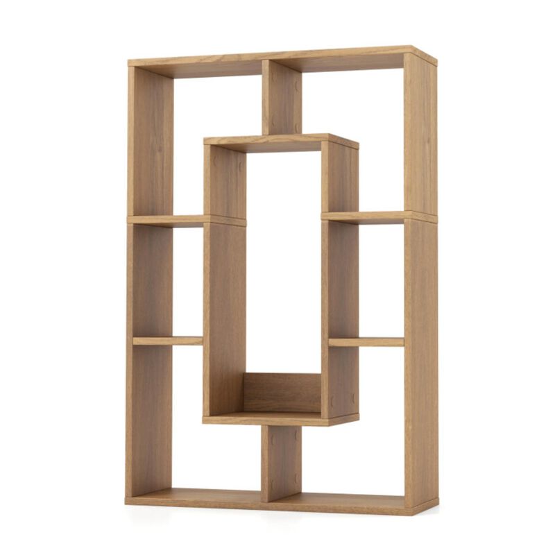 Hivvago 7-Cube Geometric Bookshelf Modern Decorative Open Bookcase