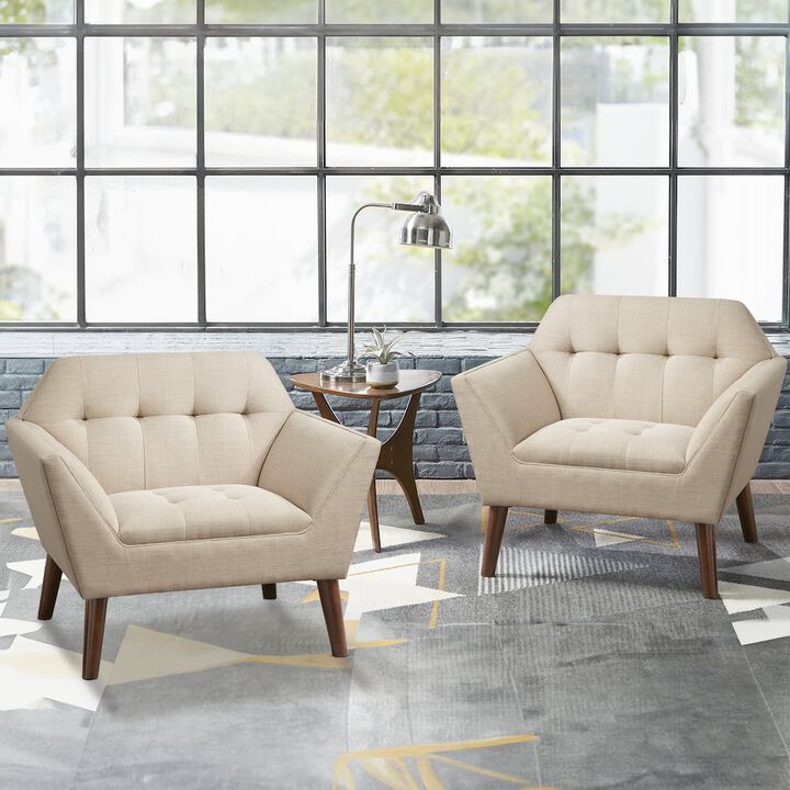 INK+IVY Newport Lounge Chair Set of 2 in Beige