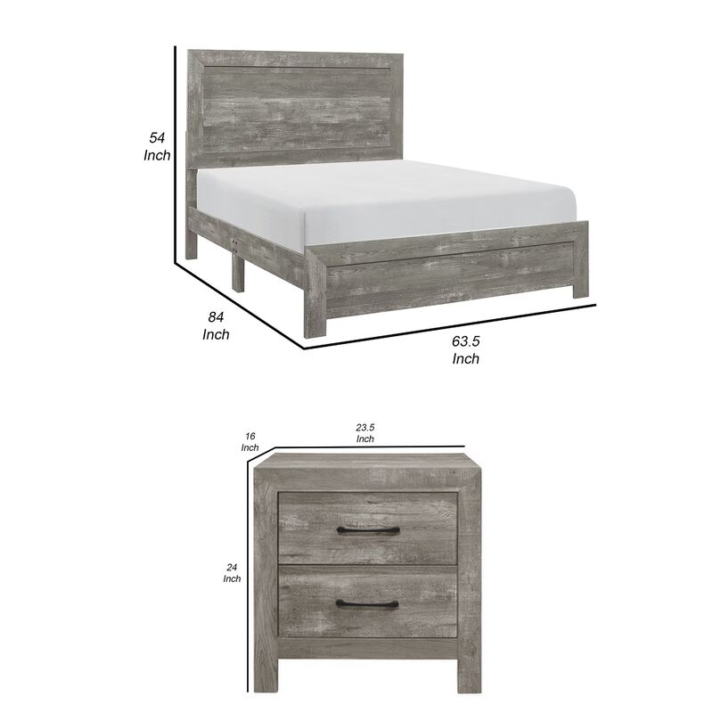 Bedroom Set, 2-Piece Set with Bed and Nightstand image number 7