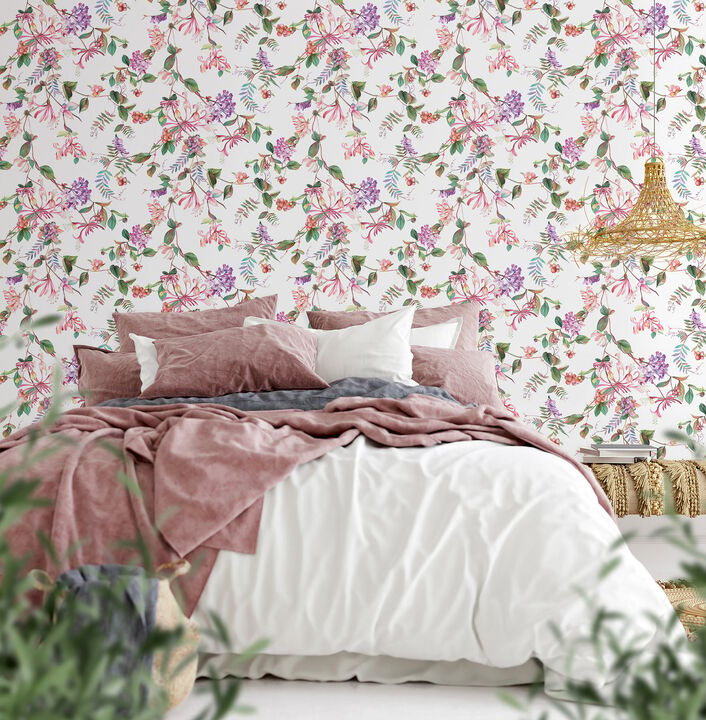 Flora Summer Bouquet Purple Lilac Wallpaper 47456