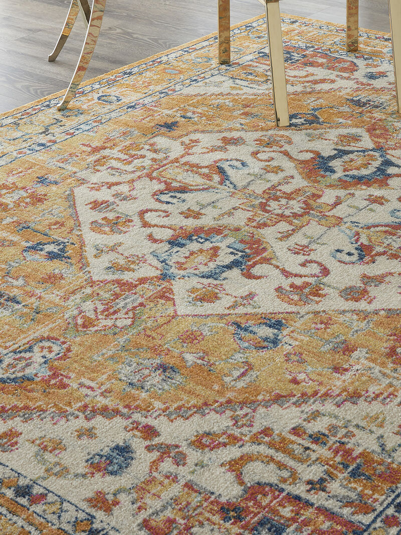 Passion PSN23 Ivory/Yellow 6'7" x 9'6" Rug image number 12