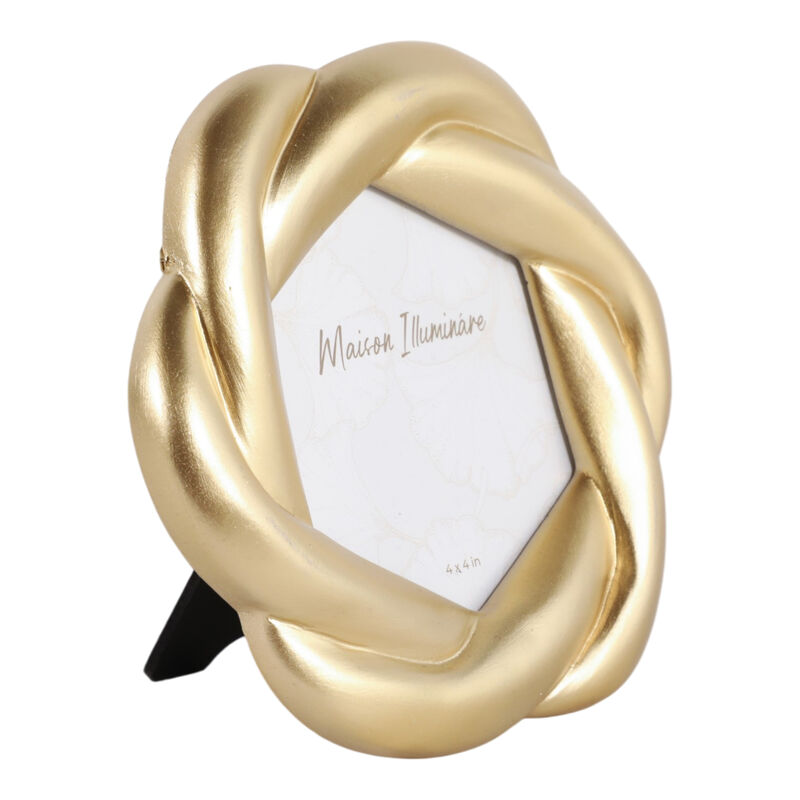 4x4" Twisted Photo Frame, Gold image number 1
