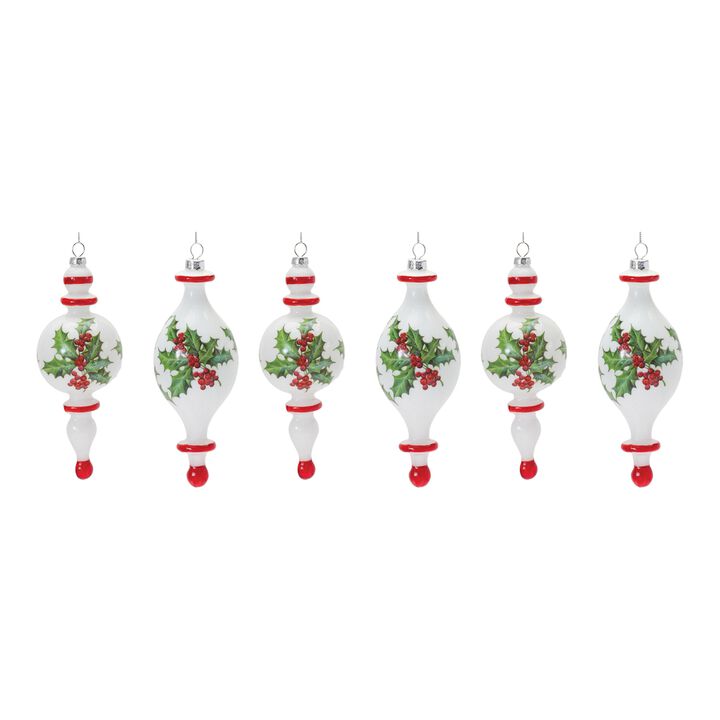 Drop Ornament (Set of 6) 7.75"H Glass