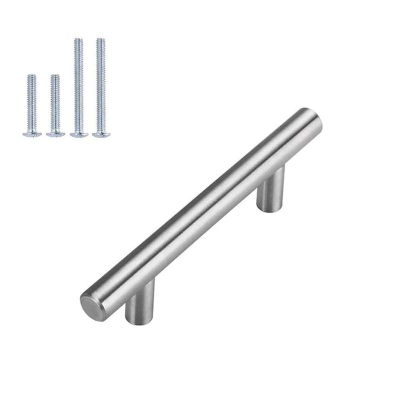 homdiy 5 Pack |Cabinet Handles Brushed Nickel Cabinet Pulls Cabinet Hardware 2-1/2in Hole Centers Drawer Pulls Kitchen Cupboard