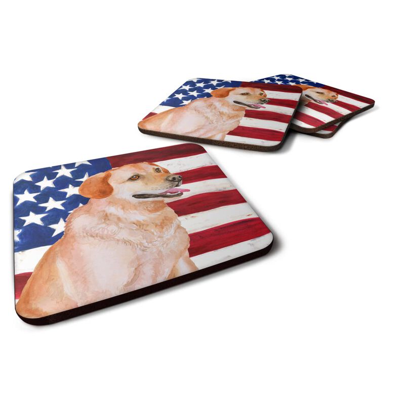Caroline's Treasures Labrador Retriever Patriotic Decorative coasters, Multicolor
