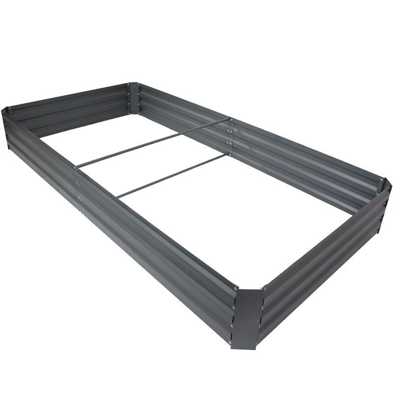4 x 8 ft Galvanized Steel Rectangle Raised Garden Bed