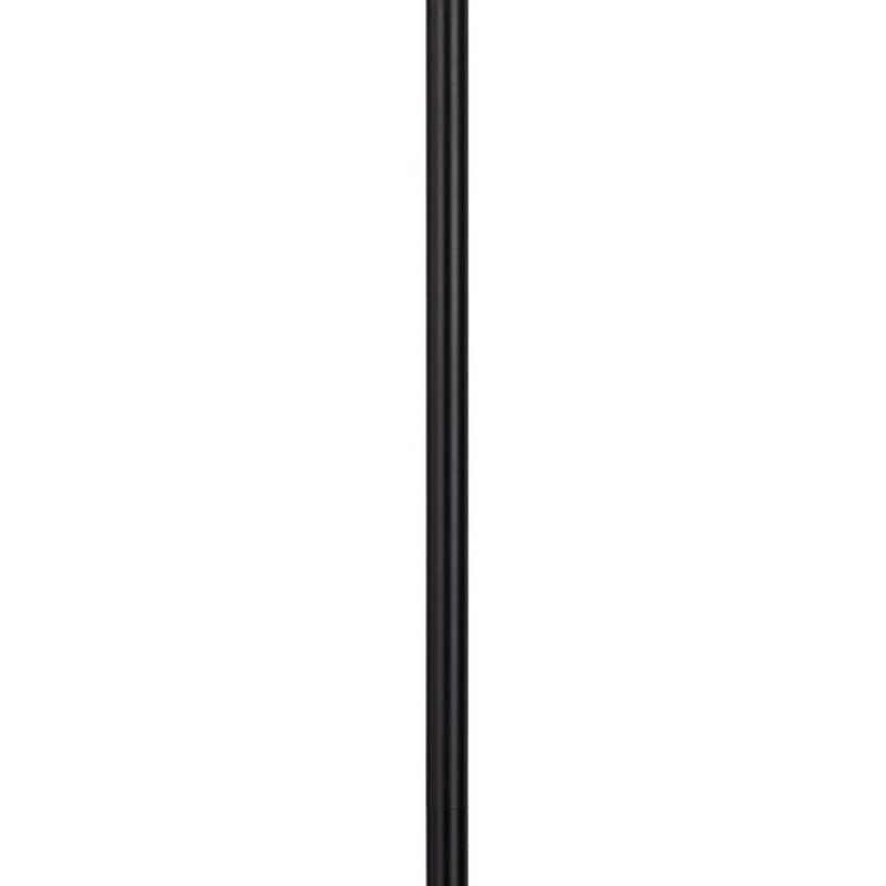 61 Inch Modern Floor Lamp, Hanging Mesh Shade, Metal Base, Black