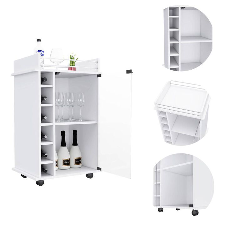 Huali Bar Cart White