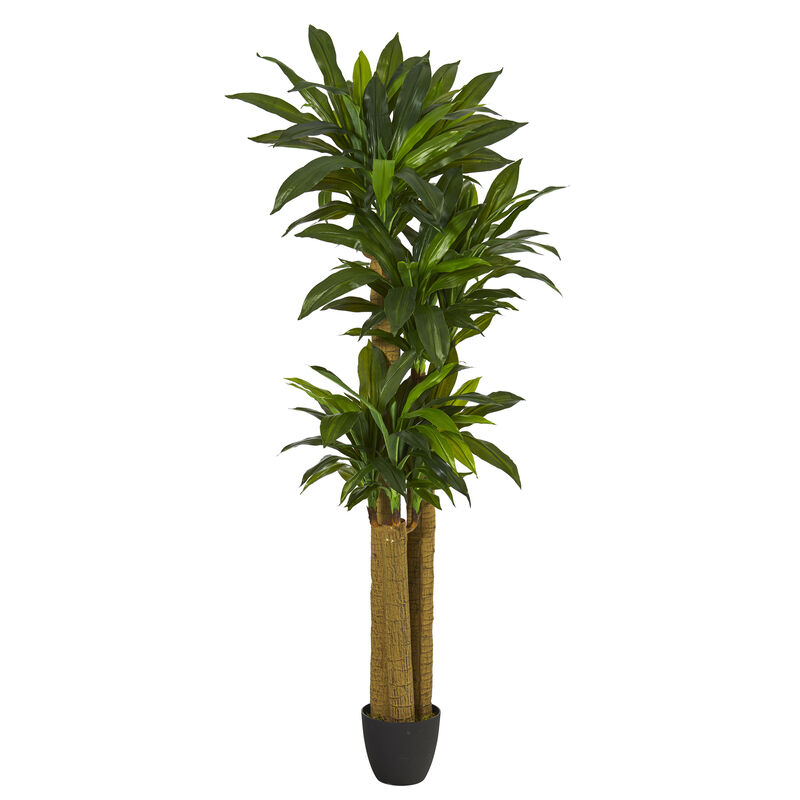 Hivvago 6' Corn Stalk Dracaena Artificial Plant (Real Touch)