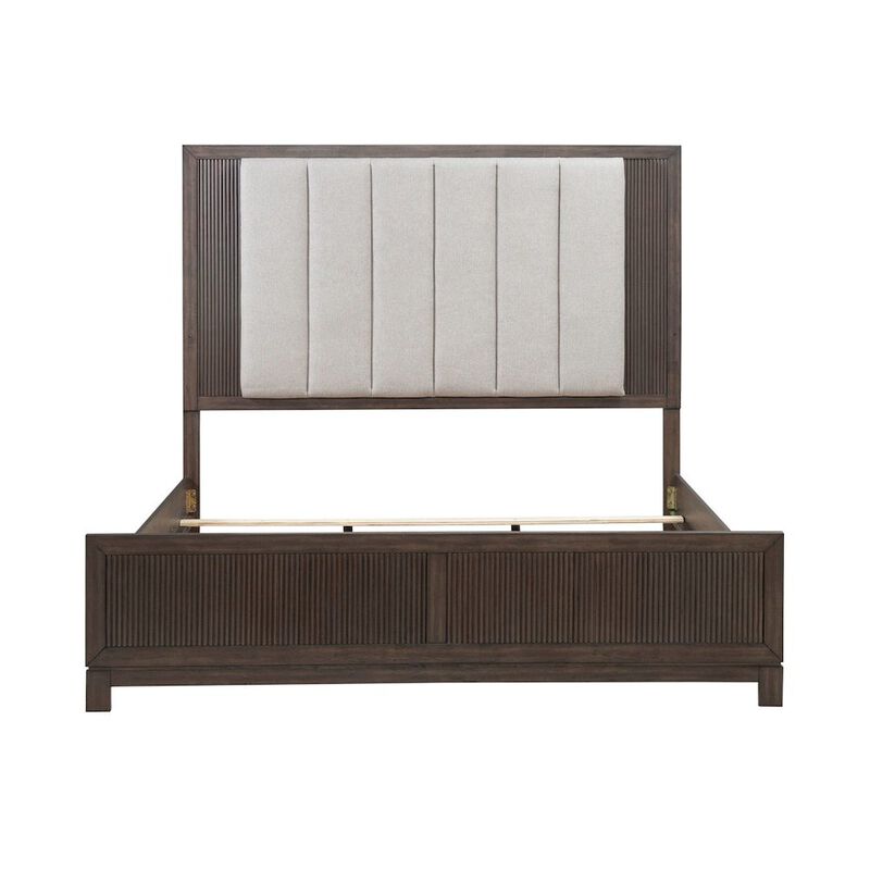 Liberty Furniture Modern Edge King Upholstered Bedframe for Bedroom - Caffe Brown image number 0