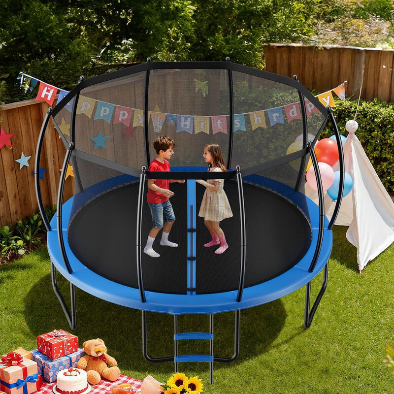 Recreational Outdoor Trampoline with Enclosure Net, Thick Safety Pad for Kids & Adults image number 1
